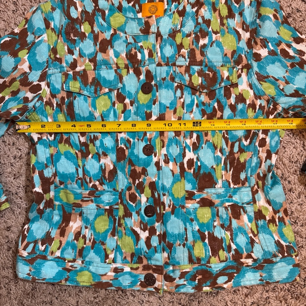 Ruby Rd. Teal And Brown Utility Jacket - image 6